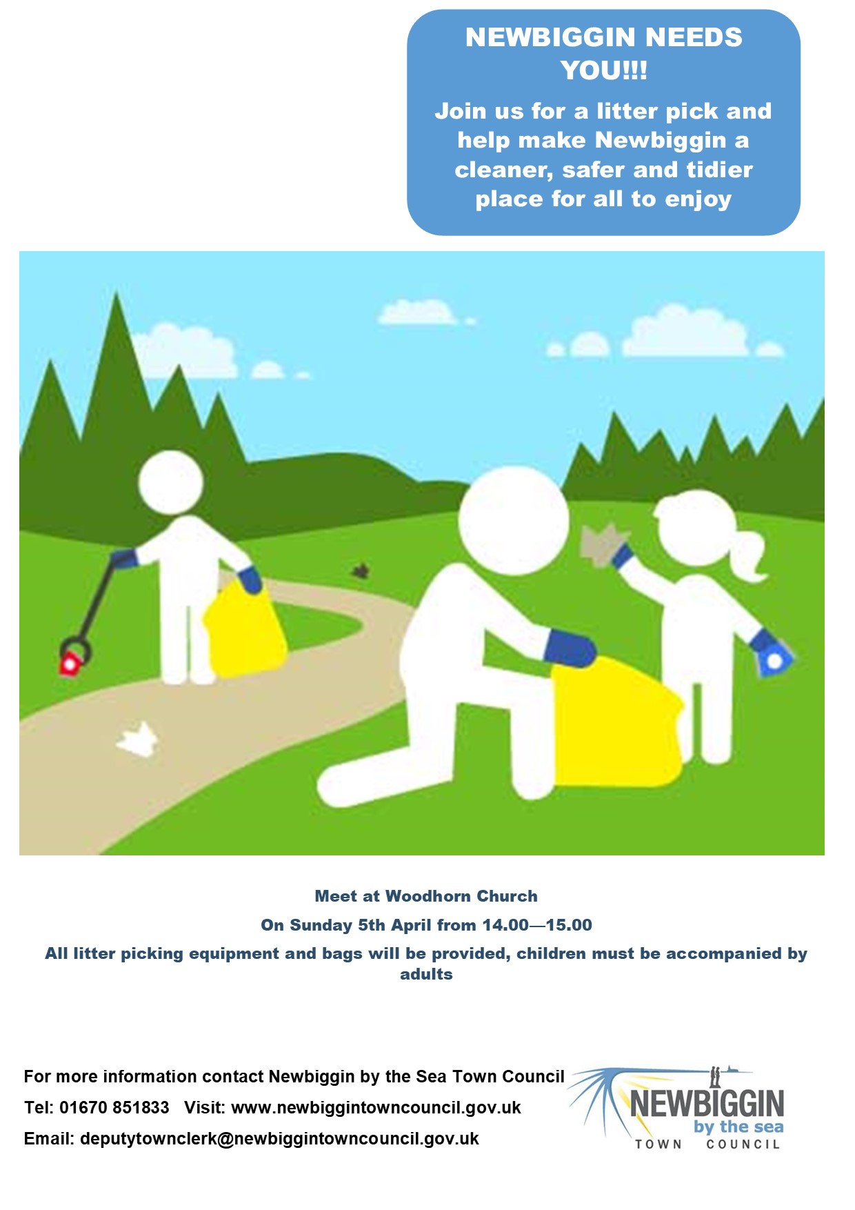 Community Litter Pick Newbiggin by the Sea Town Council