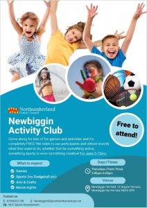 Newbiggin Activity Club - Newbiggin by the Sea Town Council