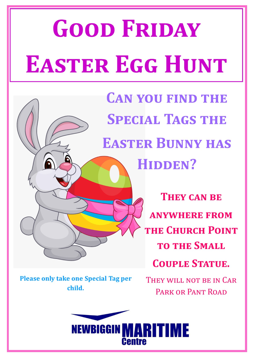 Easter Egg hunt at Newbiggin Maritime Centre