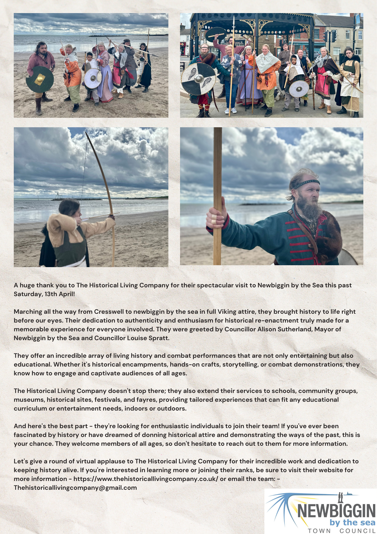 Vikings back in Newbiggin by the Sea - Newbiggin by the Sea Town Council