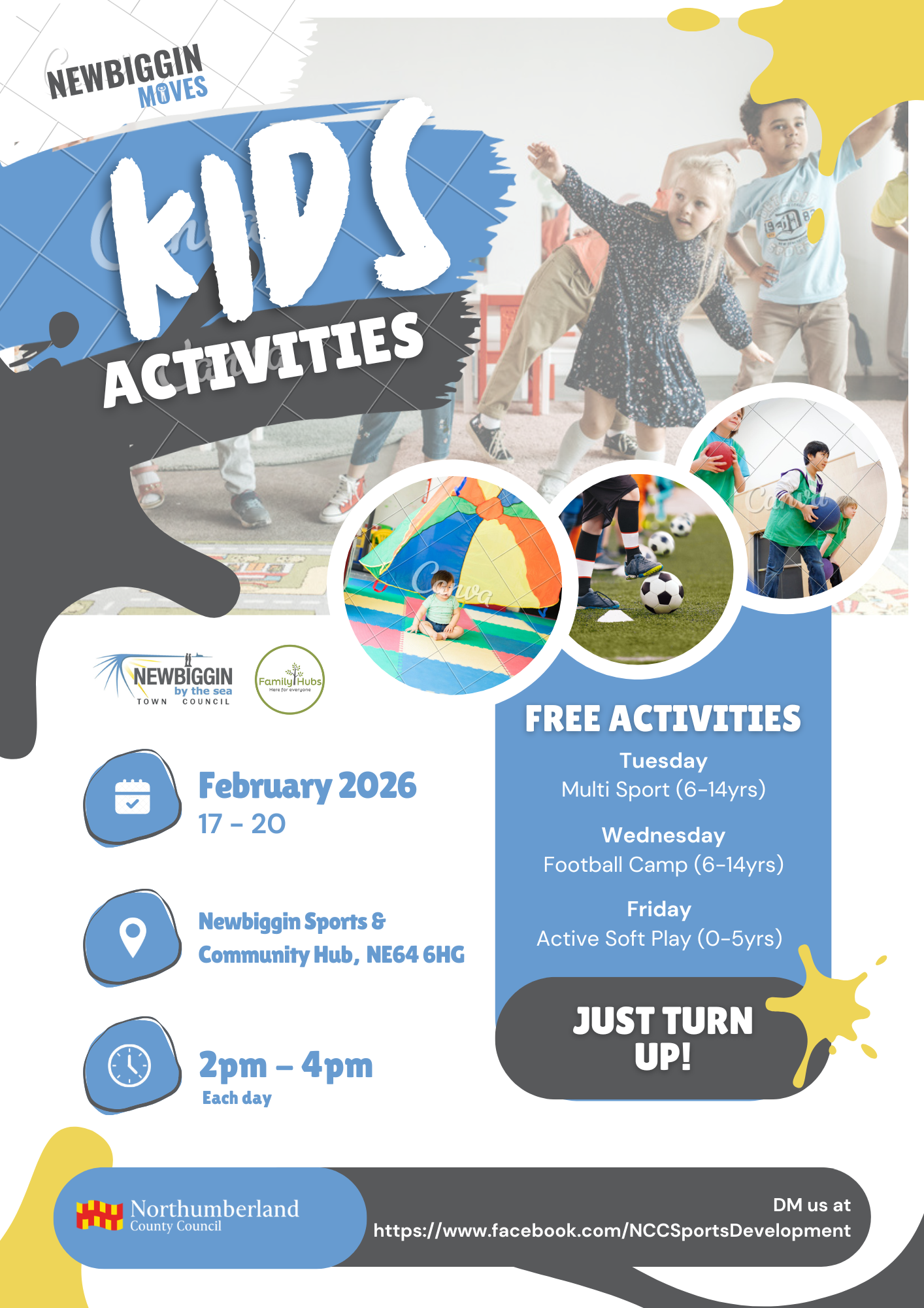 Newbiggin Moves February Camps 2026 - Newbiggin by the Sea Town Council