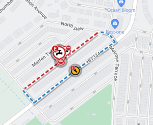 Northumbrian Water Emergency road closure.