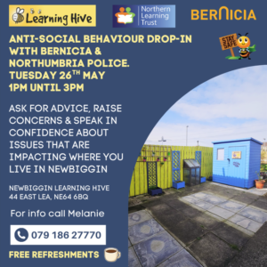 Anti-Social Behaviour Drop-in Session on 26th May 2026