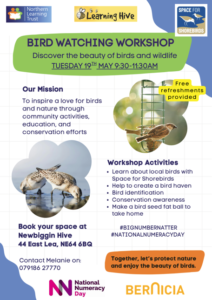 Bird Watching Workshop on 19th May at 9:30am-11:30am