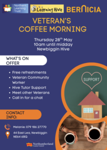 Veterans Coffee Morning at Newbiggin Learning Hive on 28th May